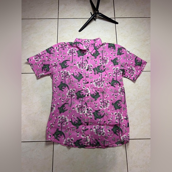 Patagonia Other - Patagonia Alligator Cotton-Ball Go To Shirt Marble Pink Sz M